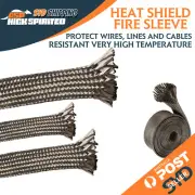 Titanium Heat Shield Sleeve Fuel Line Boot Spark Plug Cable Wrap Hose Protector