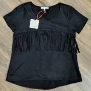 Orange Creek Fringe Boho Top - Size S - NWT