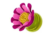 Boon Forb Mini Dish Brush Pink Silicone Soft Bristles Nonstick Safe Grip