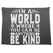 In A World Be Kind Autism - Funny Microfiber Gym Sports Sweat Towels Towel