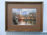 Thomas Kinkade BOSTON-AN EVENING STROLL THROUGH THE COMMONS 11x14 framed 5.5 139