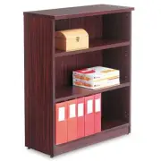 Alera Alera Valencia Series Bookcase, Three-Shelf, 31 3/4w x 14d x 39 3/8h, Maho