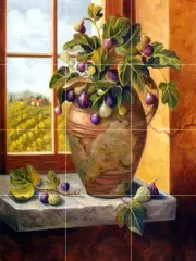 Art Mural Ceramic Toscana Vase Backsplash Tile #697