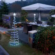 Aplus 5Ft LED Spiral Tree Light USB Powered Outdoor Christmas Cool White