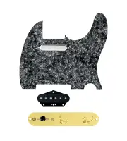 920D Custom Texas Vintage Loaded Pickguard for Tele With Black Pearl Pickguar...