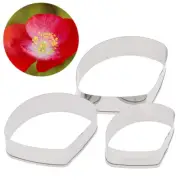 3X Stainless Steel Hibiscus Flower Cutting Molds Baking Polymer Clay Cutter Tool