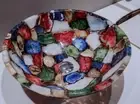 Handmade Stone Round Sink | Natural Mix Agate Top | Bathroom Vessel Set Decor