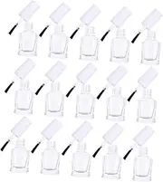 Ipetboom 20pcs Glass Nail Polish Bottles Set 5ml Empty Nail Polish Bottles Brush Thicken Material Leak Proof for DIY Manicure