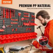 Wall Mounted 30 Bin Parts Rack Tool Organizer Garage Storage System for Nuts