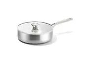 OXO 24cm Stainless Steel Mira Series 3.3qt Saute & Lid Kitchen Cookware Silver