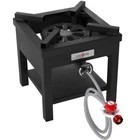 GASONE Portable Propane Grill Burner 10" Outdoor W/ Red Qcc Adjustable Regulator