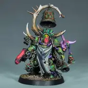 painted noxious blightbringer miniature death guard chaos marine warhammer 40k