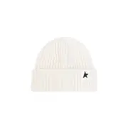 [Golden Goose] Golden Goose-White Wool Star Beanie-Uomo M STAND