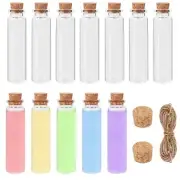 12 Pack 20ml Glass Bottles with Cork Stopper Mini Vials Jars for DIY Crafts