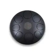 5.5 Inch Black Mini Steel Tongue Drum Hand pan Chakra Drum Healing Sound Drum