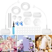 Balloon Arch Stand Kit with Base 8.2 Feet and 5 Feet Free Bending Shape Half ...