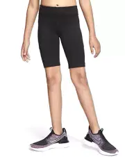 NEW NIKE [M] Girl's DRY Trophy Training/Yoga Bike Shorts, Black/White CJ7562-010