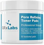 Pore Refining Toner Pads with Salicylic Acid and Niacinamide in a Witch Hazel Solution - with Vitamins B5, C & E, Chamomile & Green Tea - Helps Reduce The Look of Enlarged Pores