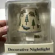 Burlington House Night Light Mountain Retreat Fish Bear Moose Tree Canoe Plug In