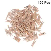 100Pcs photo paper peg pin Clothes pegs wooden picture clips Mini Wood