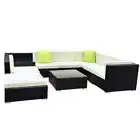 9PC Sofa Set with Storage Cover Outdoor Furniture Wicker