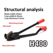 Strapping Cutter H400 Iron Sheet Package Steel Strip Shear Dismantling Scissors
