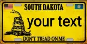 SOUTH DAKOTA DON'T TREAD ON ME METAL AUTO TAG LICENSE PLATE CUSTOM PERSONALIZED