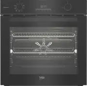 Beko 60cm Pyrolytic Oven, Aeroperfect, with Airfry, Dark Stainless Steel