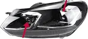 Car Model Head Lamp Compatible for VW Golf 6 Headlights 2009-2012 Golf 6 L-ED Headlight DRL Signal Lamp Hid Bi Xenon Auto Accessories(TSI full led,Left Hand Drive)