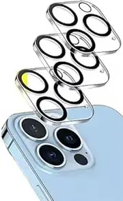3-in-1 Camera Protection for iPhone Cover 9H Tempered Glass Ring Cover, Matt Metal Plate, Does Not Influence the Case Black (16 Pro/16 Pro Max)