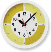 Lemnos Wall Clock Fun Pun Clock with Color! Analog Yellow YD15-01 YE J apan NEW