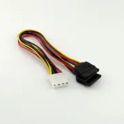 100x 4 Pin IDE Female Molex to Dual SATA Female Splitter HDD Power Adapter Cable