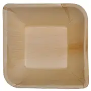 ATMOS GREEN 100 pack 6" Royal Square Palm Leaf Dinner Plate Compostable dispo...