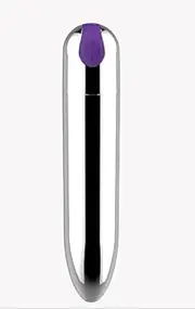 Electric Handheld Powerful Bullet Massager 10 Modes Portable Soft Toy Quiet Waterproof Bullet Settings for Women Pleasure, Personal Bullet Tool Powerful Mini Wand for Body Relaxation (Silver)