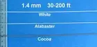 1.4 mm Lift Pull String Cord For Shade RV Blind, White Alabaster Cocoa 30-200 ft