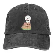 Washed Men's Baseball Cap PANDA BEAR HUGS LOVE Trucker Snapback Caps Dad Hat