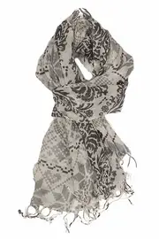 Regal Snowflake Sheer Scarf--ADO-ASC-6322