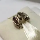 New Genuine Pandora Charm Brown Oval Lights Brown Zirconia. 790311BCZ