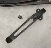 Black Titanium Deep Pocket Clip For Kershaw Leek 1660 Knife w/ Four Leaf Clover