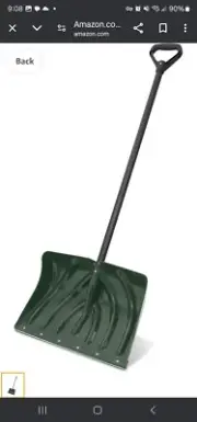 Suncast SC1350 18-Inch Snow Shovel/Pusher Combo with Wear Strip, Lime Green