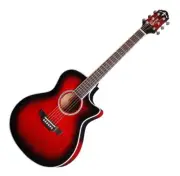 Crafter Spark Ace Castaway Flame Maple Preamp Red Sunburst Acoustic Guitar