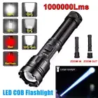 1000000 Lumen Flashlight COB LED Rechargeable Military Tactical Torch Work Light