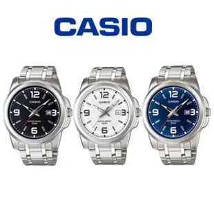 【CASIO 卡西歐】MTP-1314D 低調穩重日期視窗顯示防水鐵帶男士手錶