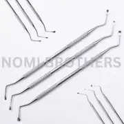 Dental Lucas Bone Curettes Set Of 3 Periodontal Extraction Surgery Dentist Tools