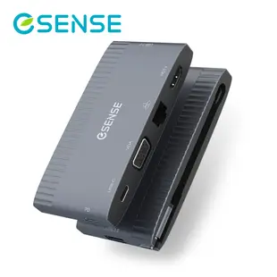 Esense Type-C TO VGA/HDMI/LAN 轉接器 H711