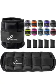 Sportneer Adjustable Ankle Weights 1 Pair 2 4 6 8 10 Lbs Leg Weight Straps...