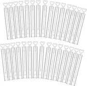 Toyvian 30pcs Bubble Wands Refillable Transparent Bubble Wands for Parties Weddings Holidays and Outdoor Fun Safe DIY