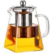 Glass Teapot Stovetop 18.6 OZ with Borosilicate Clear Tea Kettle with Removab...