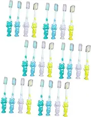 FOMIYES Bear Shape Toothbrush Set Pcs Bamboo Bristles Boys and Girls Toothbrush Soft Brush Head for Toddlers Oral Care Kit