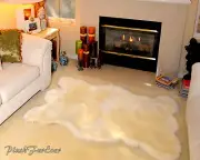 3' x 5' Small Rug Polar Bear Rug Furry Area Rug White
